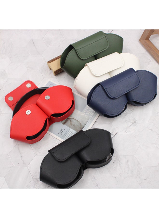 Generic - Suitable For Airpods Max Earphone Bag PU Leather Headset Protective Cover Hanging Headset Storage Bag-Color:Black-Model:Head-mounted - Image 1