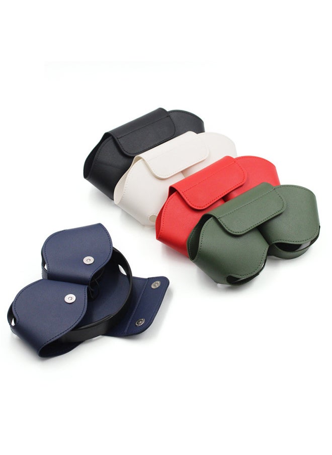 Generic - Suitable For Airpods Max Earphone Bag PU Leather Headset Protective Cover Hanging Headset Storage Bag-Color:Black-Model:Head-mounted - Image 1