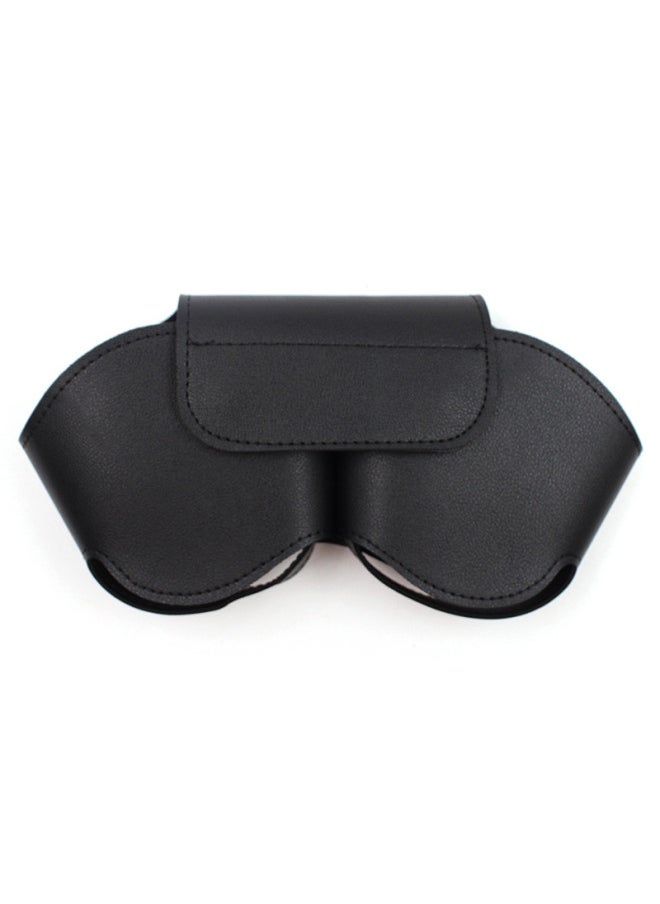 Generic - Suitable For Airpods Max Earphone Bag PU Leather Headset Protective Cover Hanging Headset Storage Bag-Color:Black-Model:Head-mounted - Image 1