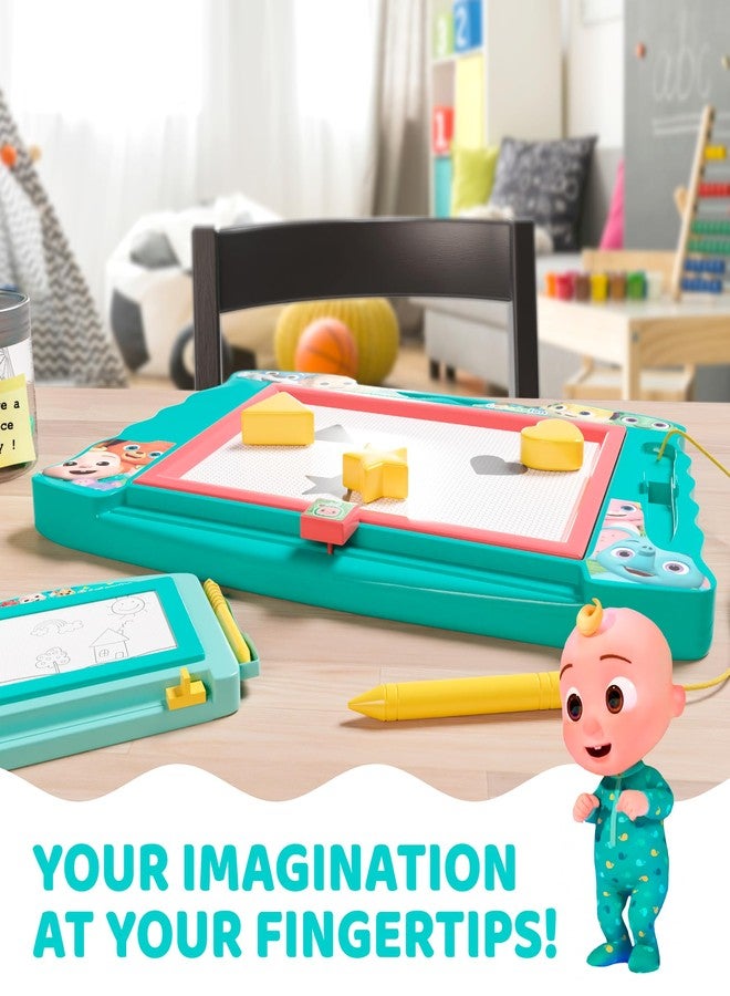 Lollipop Cocomelon Double Sketcher: Magnetic Drawing Board for Toddlers 3+, Learning Toy with Magnetic Pen and Shapes- Cocomelon Toy for Boys and Girls - Image 5