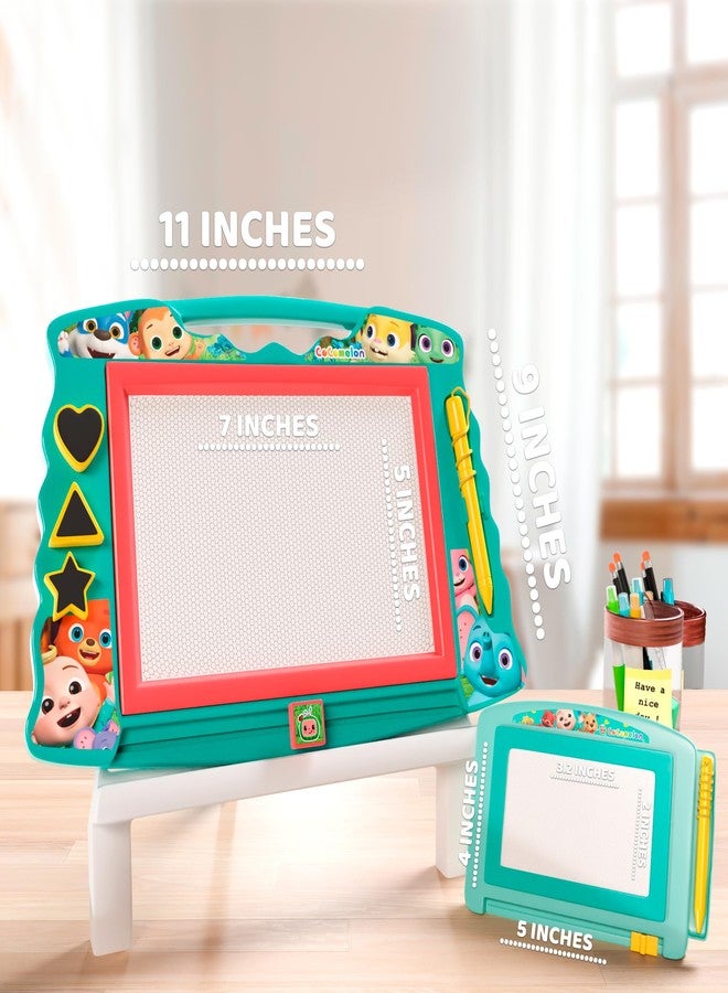 Lollipop Cocomelon Double Sketcher: Magnetic Drawing Board for Toddlers 3+, Learning Toy with Magnetic Pen and Shapes- Cocomelon Toy for Boys and Girls - Image 2