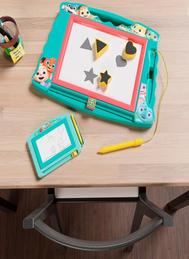 Lollipop Cocomelon Double Sketcher: Magnetic Drawing Board for Toddlers 3+, Learning Toy with Magnetic Pen and Shapes- Cocomelon Toy for Boys and Girls - Image 4