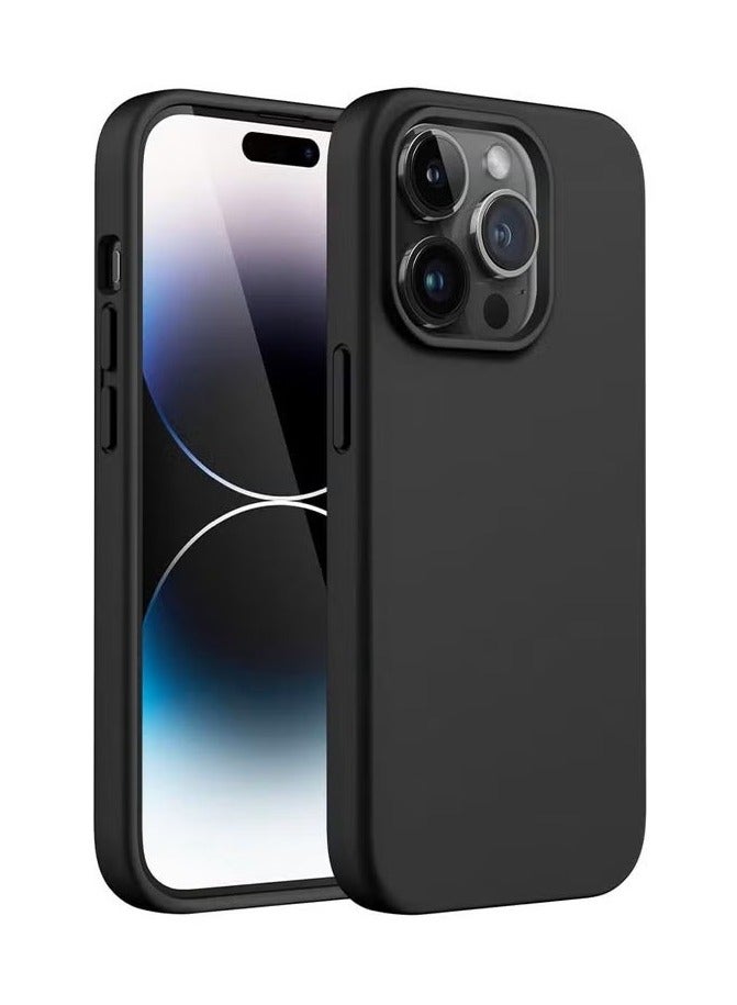general Premium Liquid Silicone Case for iPhone 14 Pro Max – 4-in-1 Shockproof Full-Body Protective Cover with Soft Microfiber Lining & Precise Camera Protection – Midnight Black - Image 1