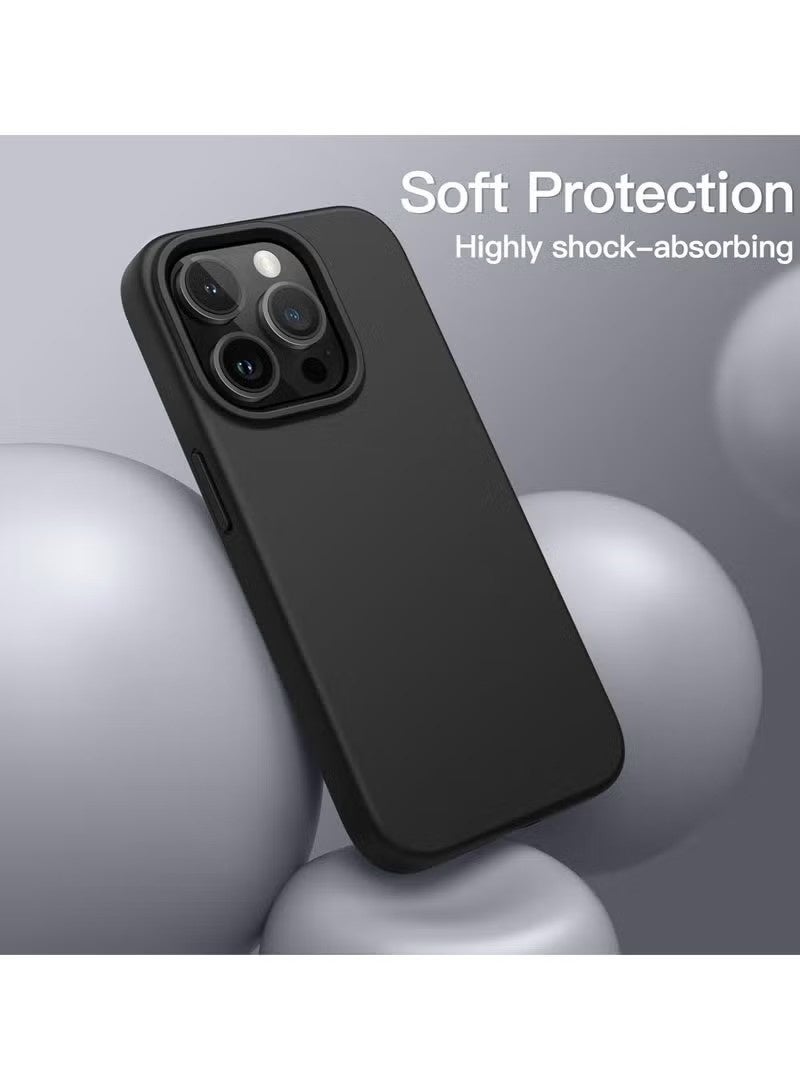 general Premium Liquid Silicone Case for iPhone 14 Pro Max – 4-in-1 Shockproof Full-Body Protective Cover with Soft Microfiber Lining & Precise Camera Protection – Midnight Black - Image 2