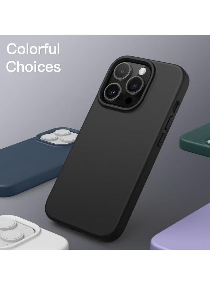 general Premium Liquid Silicone Case for iPhone 14 Pro Max – 4-in-1 Shockproof Full-Body Protective Cover with Soft Microfiber Lining & Precise Camera Protection – Midnight Black - Image 5