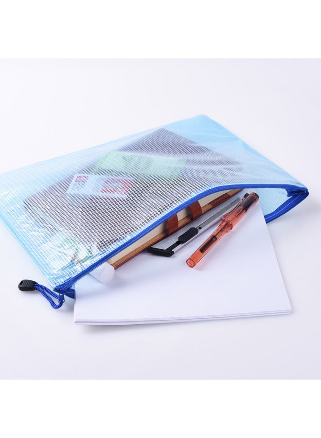 جوهان حقيبة ملفات A4 مضلعة ومبطنة متعددة المقاسات بحزام سحاب، حقيبة تخزين مكتبية، حقيبة قرطاسية طلابية للتصنيف - Image 4