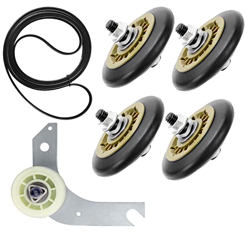 Casmer Dryer Repair Kit Compatible With electrolux Dryers Includes 137315300 Dryer Belt(1pc), 134715900 Drum Support Wheel(4pcs) and 134793500 Idler Pulley(1pc), Figure 7 Shows More Compatible Models - Image 1