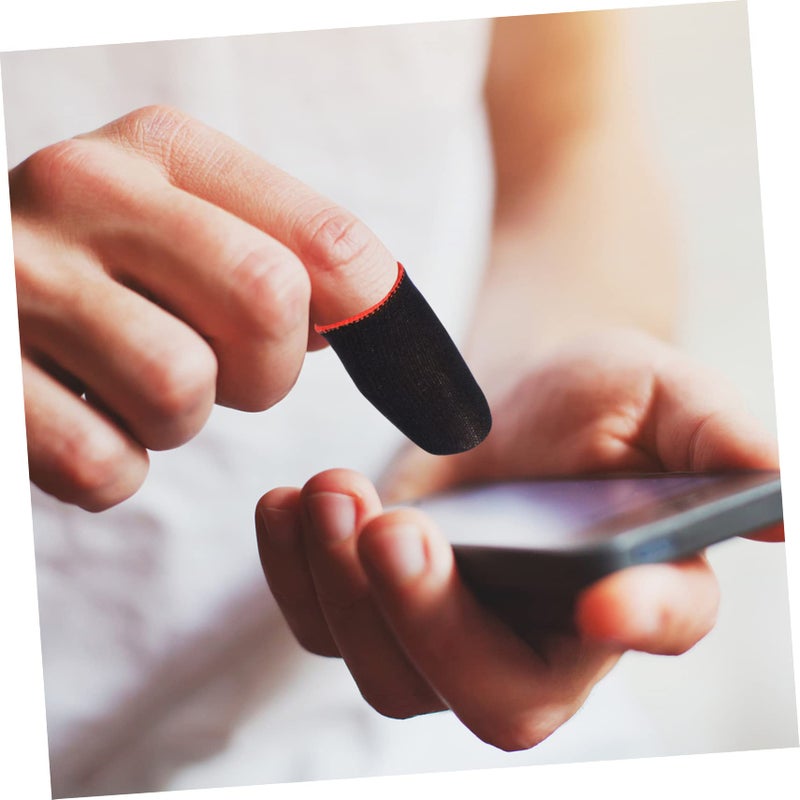 Breathable Nylon Gaming Thumb Sleeves 10Pcs Fast Drying Comfort Fit for Mobile Game - Image 4