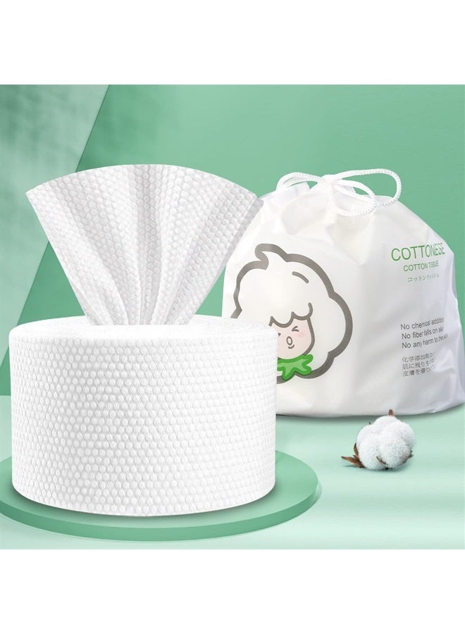 GothicBride Disposable Face Towel for Dry and Wet Use, 100% Cotton Facial Tissue, Ultra Thicked Facial Cleansing Towels, Multi-Purpose Dry Wipes for Makeup Removing, Sensitive | Baby Skincare - Image 1