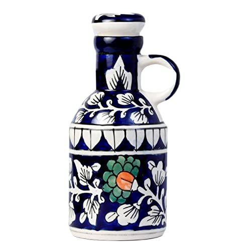 Freakway Ceramic Blue Floral Art 500 ML Oil Dispenser for Kitchen, Oil Bottle, Oil Sprayer, Vinegar Bottle for Kitchen Storage/ 100% Food & Microwave Safe| 1 Piece-Blue & White - Image 2