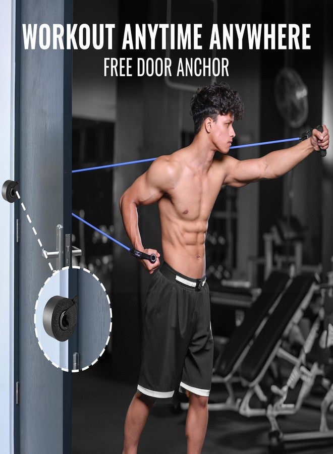 Slovic Resistance Tube [Upto 45 KG] | Resistance Band for Workout | Stretching Band for Exercise Band (11 Pieces Tube Set) | Resistance Bands Set | Gym Equipment for Home Workout | for Men & Women - Image 4