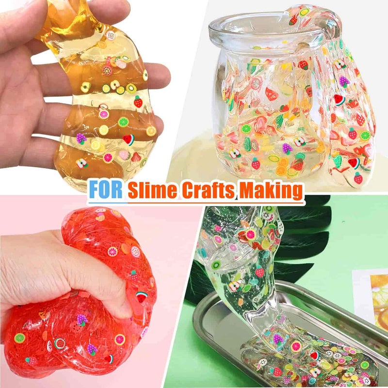 Acejoz 12000 Pcs Acejoz 15 Styles Assorted Fimo Slices for DIY Slime 3D Polymer Slices Resin Making Charms Fruit Slices for Lip Gloss, Nail Art, and Cellphone Decorations. - Image 4