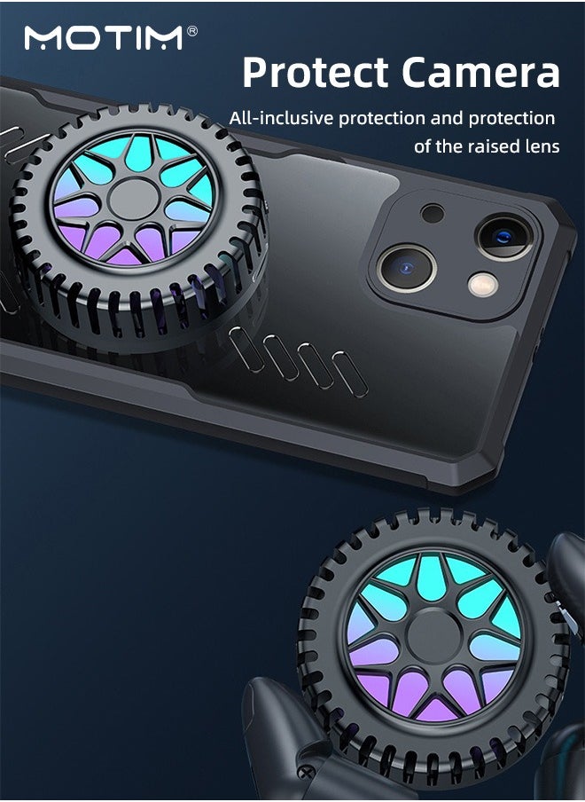 Motim - Phone Cooling Case for iPhone 14/14 Plus, Heat Dissipation, Aluminum Alloy Cooling Cover, Support Car Magnetic Suction Function, Back TPU Bumper Case for iPhone 14 Pro/14 Pro Max - Image 1