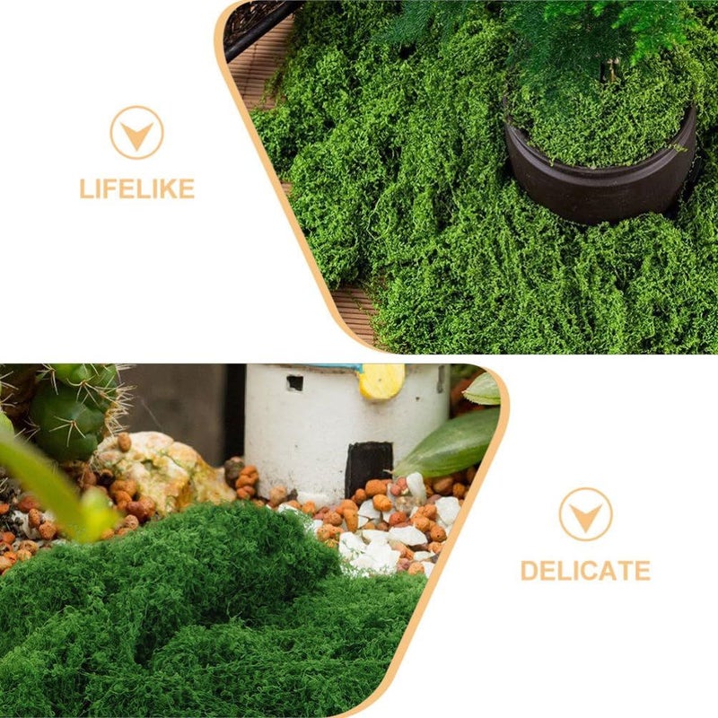 Lurrose 1 Bag Faux Moss Green Decorative Artificial Greenery for Floral Arrangements - Image 4