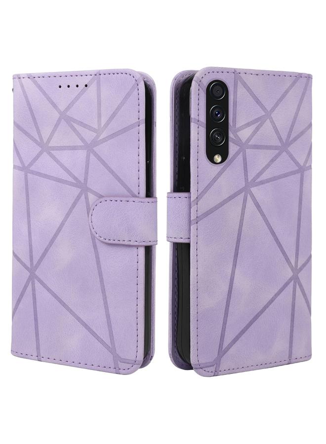 S-TOP Case For Samsung Galaxy A50 Skin Feel Geometric Lines Leather Phone Case - Image 2