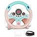 RedCrab Steering Wheel Car Driving Simulated Toy with Light and Music for Kids Pretend Driving Seat ToysBaby Electric Early Learning Educational Toys for Boys and GirlsPink - Image 2