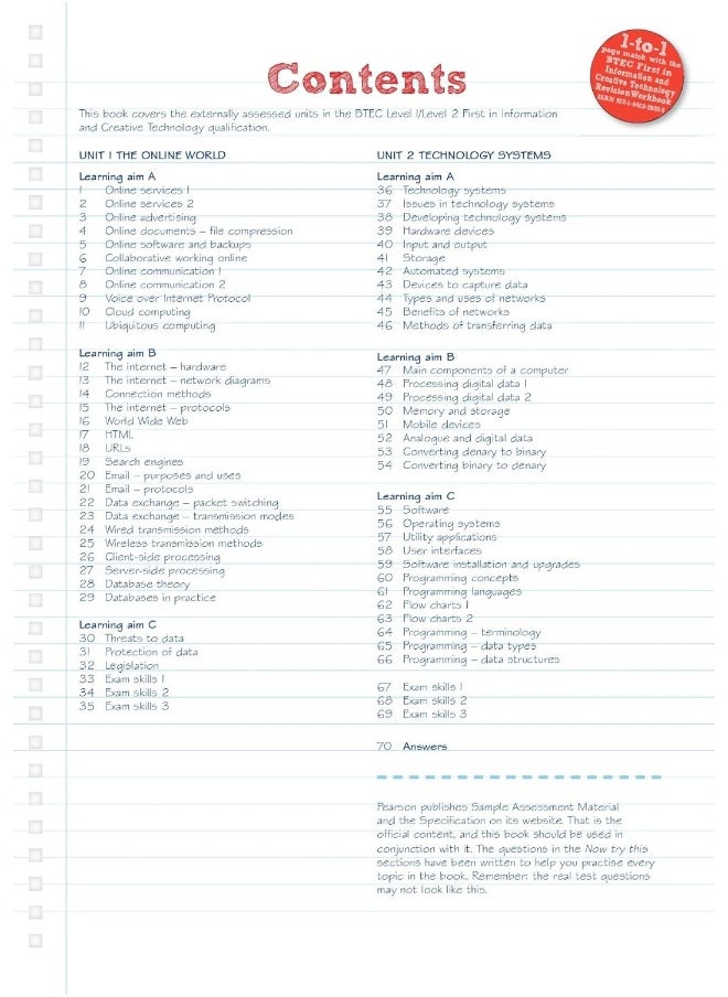 null - Pearson REVISE BTEC First in I&CT Revision Guide i - Image 1