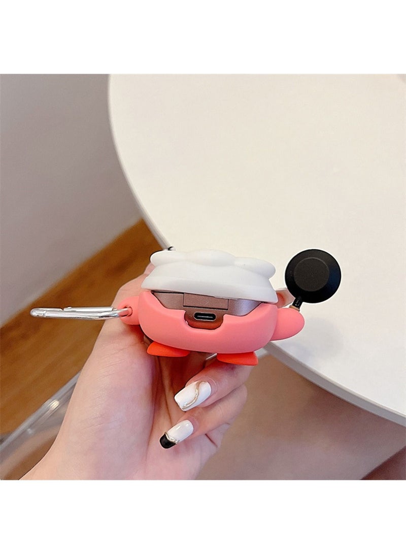 Case Compatible with Samsung Galaxy Buds 2 Case (2021) Galaxy Buds Pro Case (2021) Galaxy Buds Live Buds 2 Pro Cartoon Silicone Full Protective Cute Covers for Girls Women Kirby - Image 4