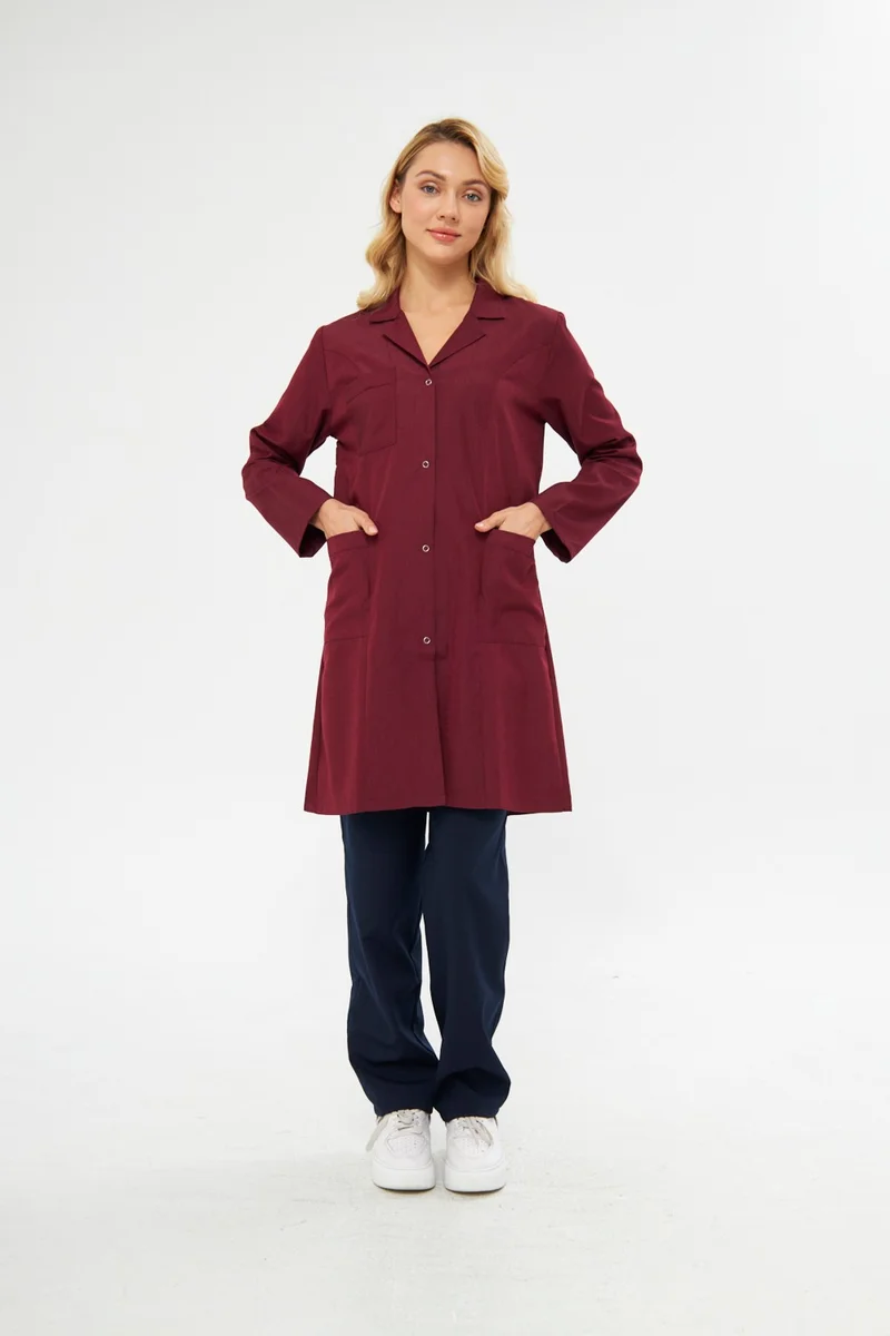 Orange Safety Mervem Work Apron Alpaca Women's Claret Red