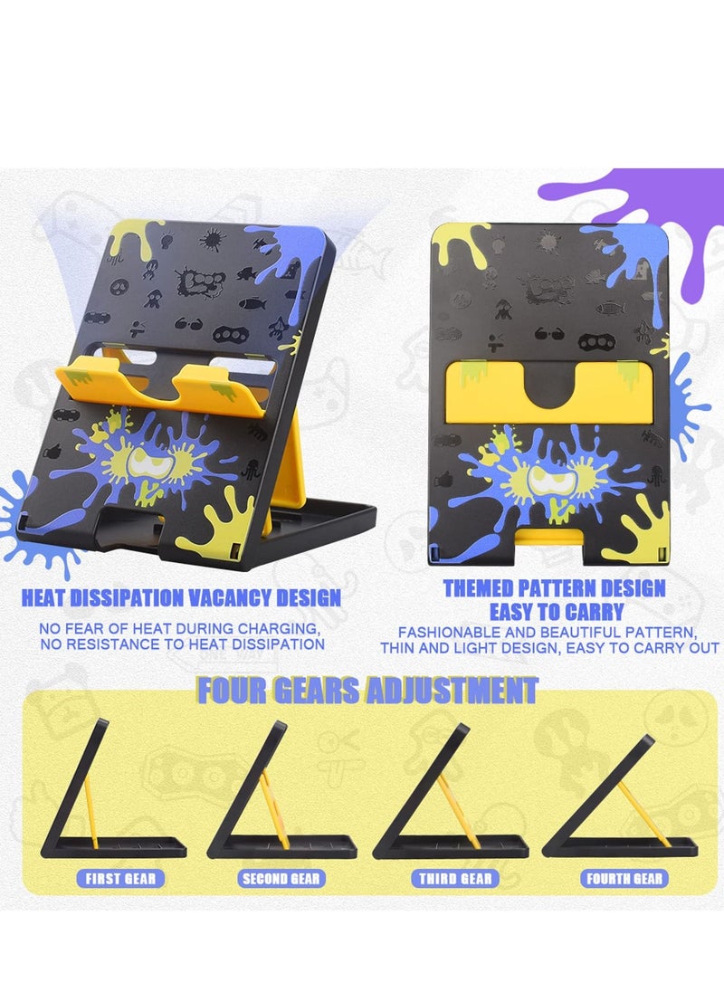Switch Case Compatible with Nintendo OLED, Oled Cover Screen Protector, Playstand, Thumb Grip Caps