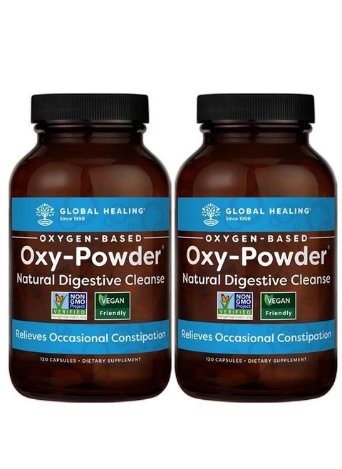 Oxy-Powder Colon Cleanse Detox - Oxygen Based Safe and Natural Intestinal Cleanser, 120 Count (Pack of 2)