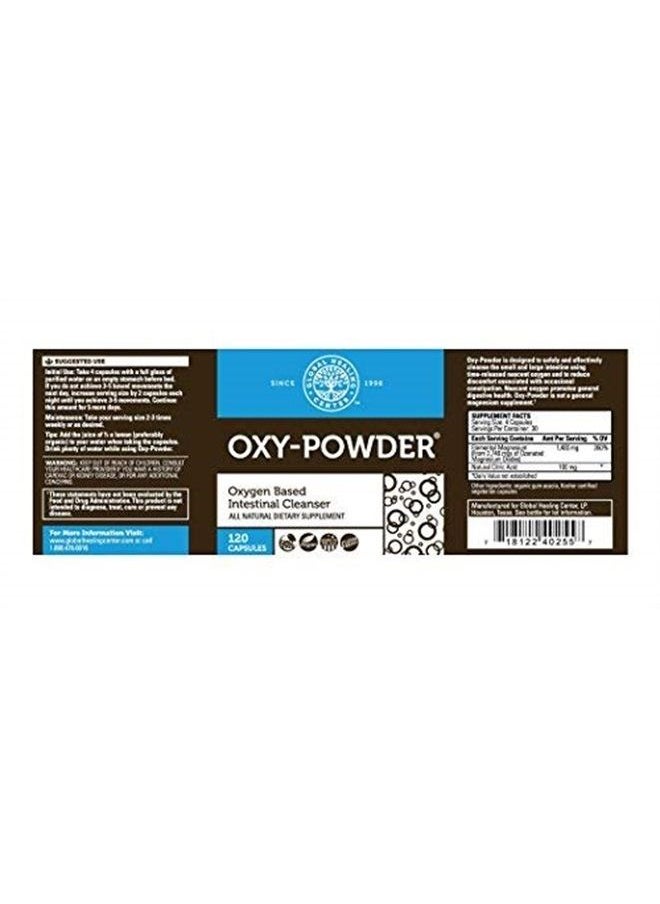 global healing center - Oxy-Powder Colon Cleanse Detox - Oxygen Based Safe and Natural Intestinal Cleanser, 120 Count (Pack of 2) - Image 1