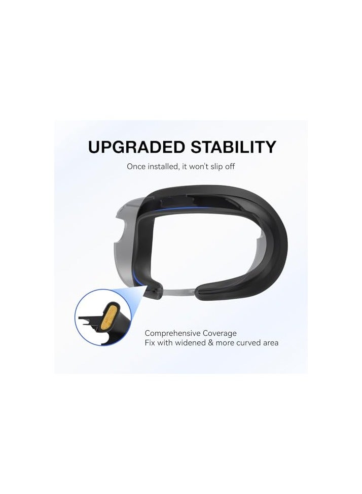 erorex VR Silicone Face Cover for quest 3 Headset Accessories, VR Face Cushion Pad Mask for Quest 3 Headset (Black) - Image 2