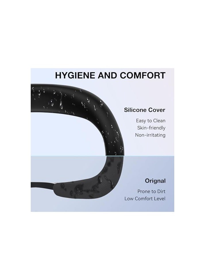 erorex VR Silicone Face Cover for quest 3 Headset Accessories, VR Face Cushion Pad Mask for Quest 3 Headset (Black) - Image 5