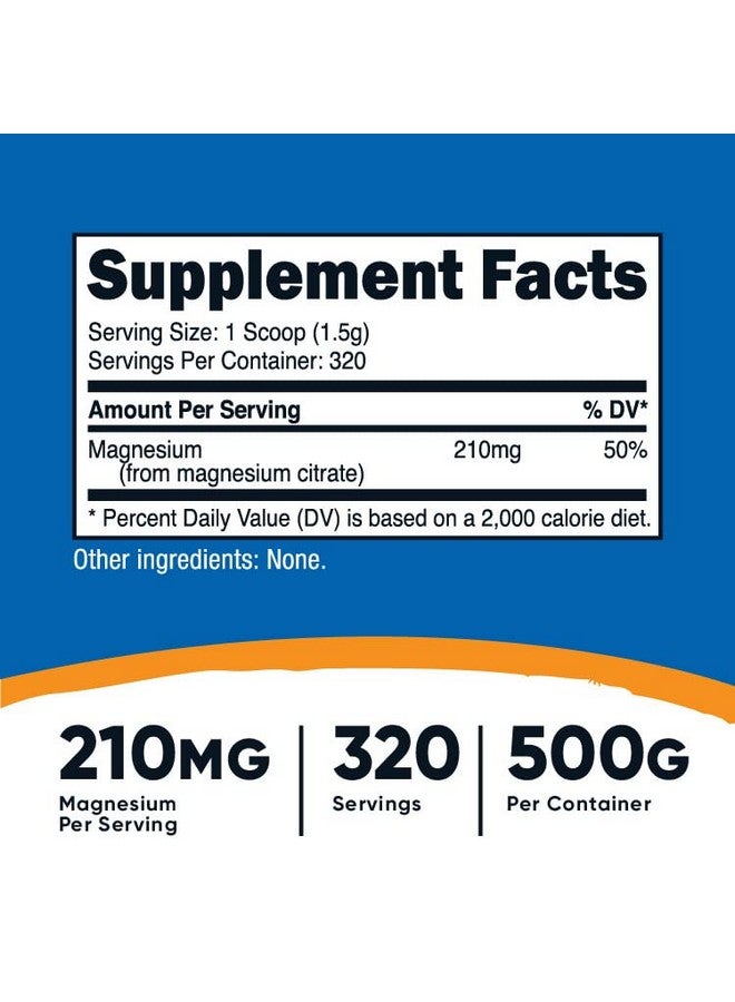 Nutricost Magnesium Citrate Powder (Unflavored, 500 Gram) - Image 2