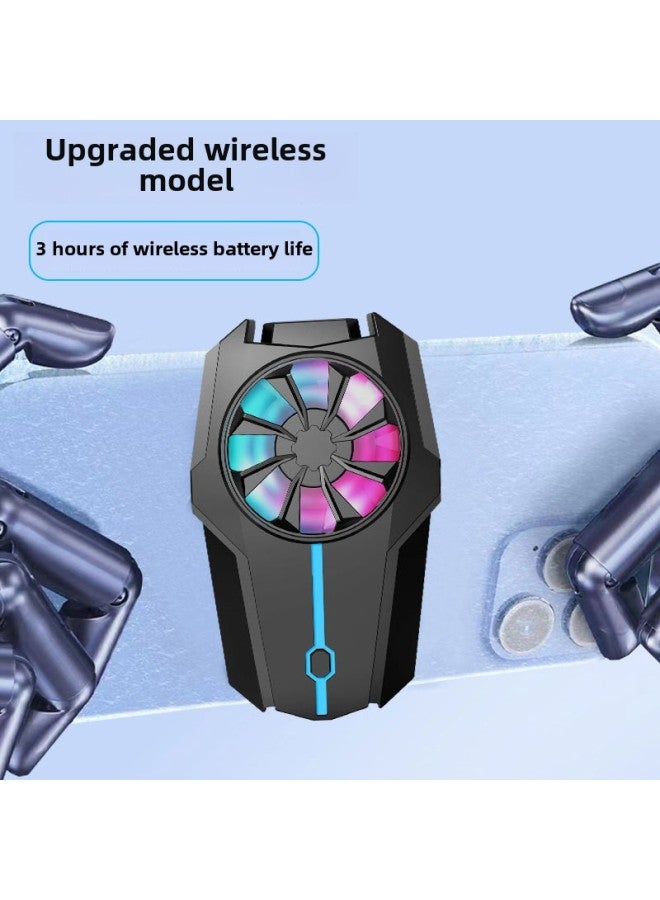 Beauenty S1 Semi-conductor Cooling Phone Holder Silent Gaming Back Clip For Live Broadcasting Playing Mobile Games-Product Color:F15 Battery Air-cooled Radiator-Black (300 MA + Colored Lights + Third Gear Ad - Image 1