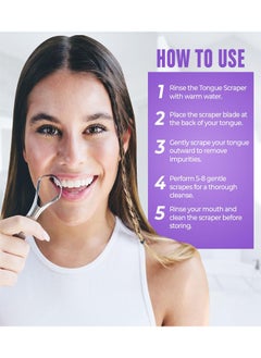 EELHOE 3 Pcs Tongue Scraper For Adults, Fresh Breath Tongue Cleaner Oral, Made of High Quality Stainless Steel, Help Eliminate and Prevent Bad Breath, Improve Your Confidence By Having Fresher Breath  - Image 4