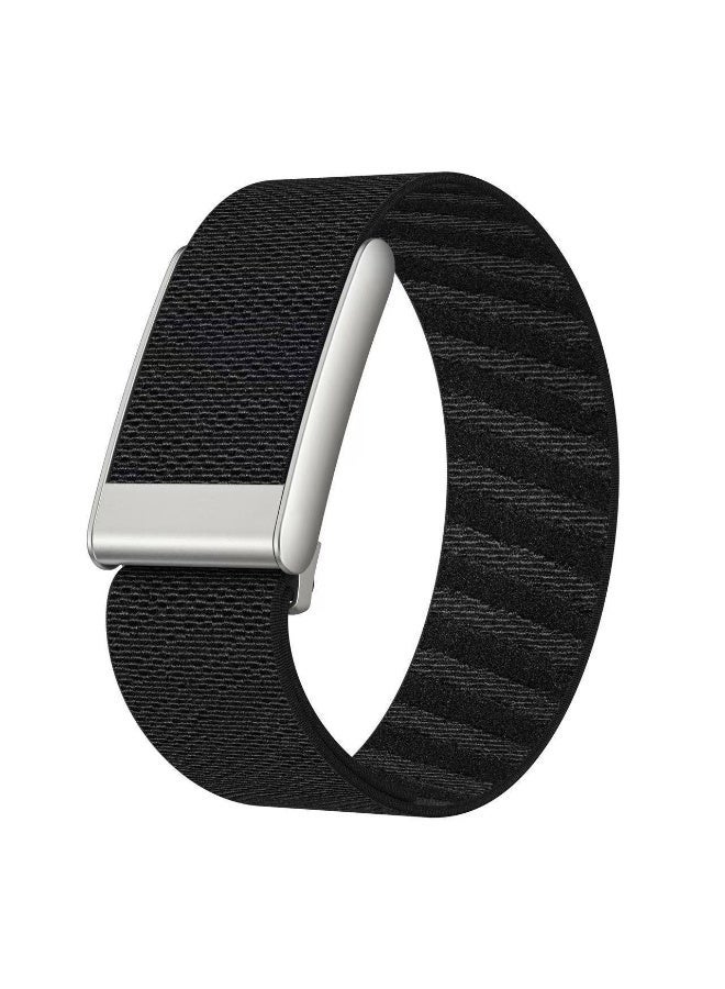 Nylon Sport Band Compatible with WHOOP 5.0 – Adjustable Stretch Wristband with Secure Hook & Loop Closure – Breathable Performance Strap for Men & Women (Black) - Image 1
