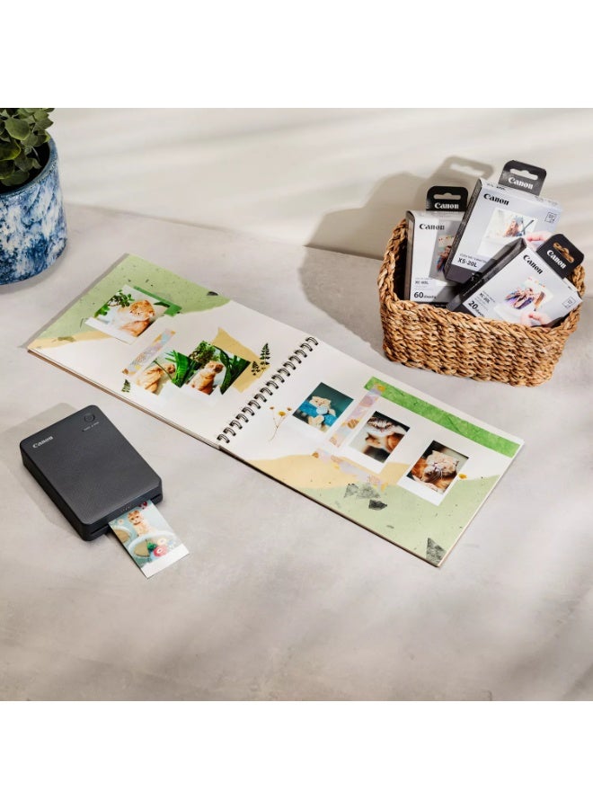 كانون طابعة الصور المدمجة Selphy Qx20، مجموعة ملصقات حبر ملون Xc 20L، مقاس 54 × 85 مم، 20 ورقة لاصقة - Image 4