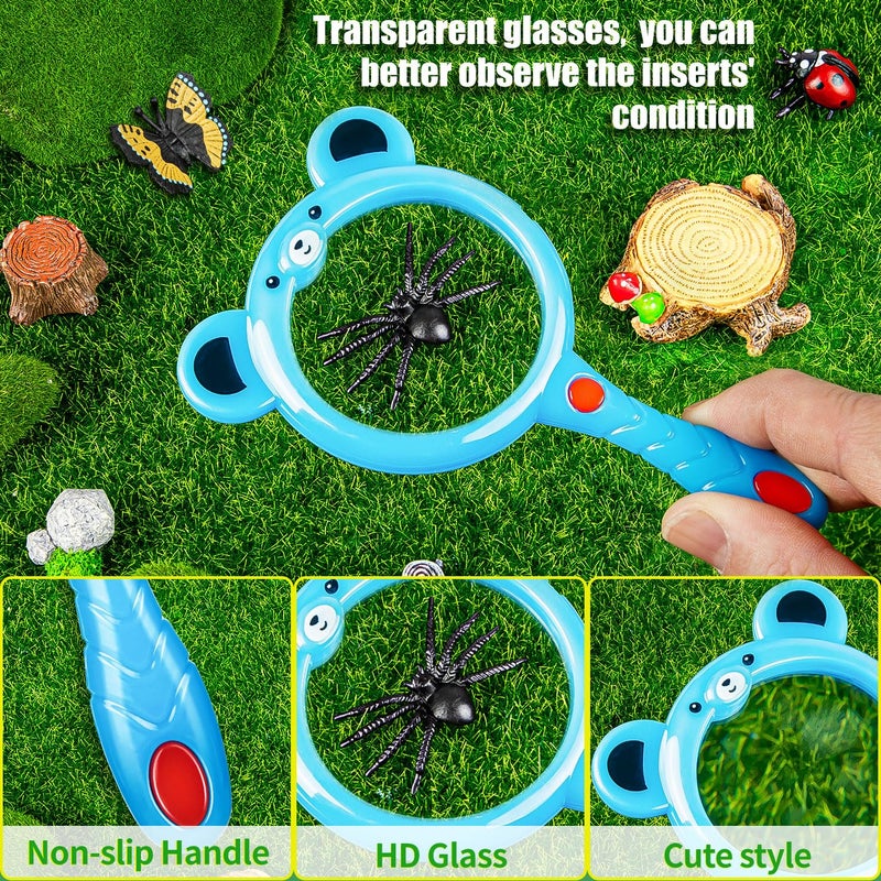 TORINALITAL 6Pcs Kids Magnifying Glass  Colorful Magnifying Glass For Kids  Hand Toy Magnifying Glasses  Mini Magnifier Glasses For Science Class Reading Outdoor Observation Party Favor - Image 3