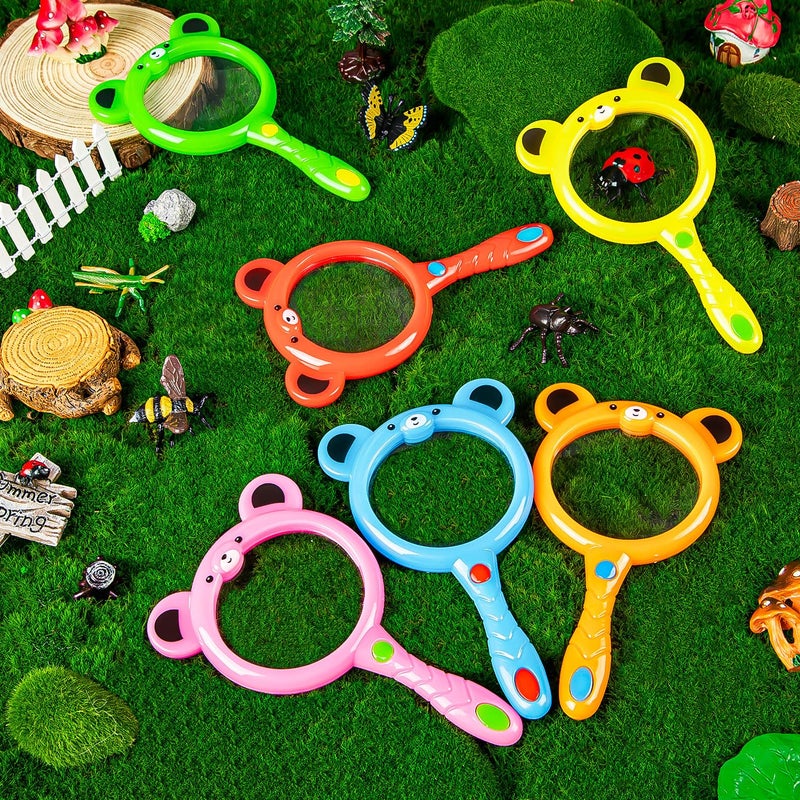 TORINALITAL 6Pcs Kids Magnifying Glass  Colorful Magnifying Glass For Kids  Hand Toy Magnifying Glasses  Mini Magnifier Glasses For Science Class Reading Outdoor Observation Party Favor - Image 4