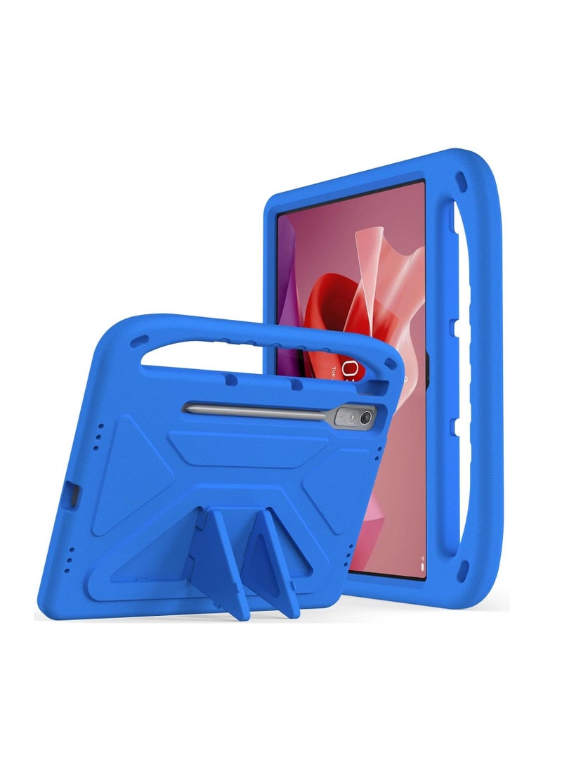 General Kids Safe Shockproof with Pencil Holder Tablet Stand Cover Suitable for Lenovo Tab P12/Xiaoxin Pad Pro12.7 inch 2023 Case(Blue,for Xiaoxin Pad Pro 12.7)  - Image 2