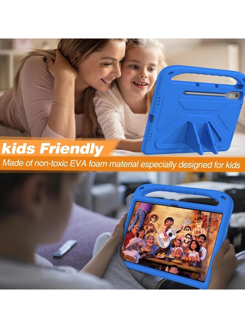 General Kids Safe Shockproof with Pencil Holder Tablet Stand Cover Suitable for Lenovo Tab P12/Xiaoxin Pad Pro12.7 inch 2023 Case(Blue,for Xiaoxin Pad Pro 12.7)  - Image 4
