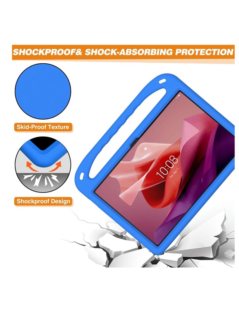 General Kids Safe Shockproof with Pencil Holder Tablet Stand Cover Suitable for Lenovo Tab P12/Xiaoxin Pad Pro12.7 inch 2023 Case(Blue,for Xiaoxin Pad Pro 12.7)  - Image 5