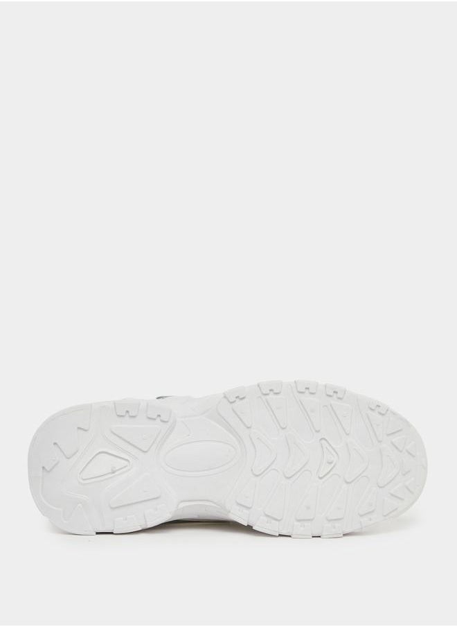 Textured Lace Up Chunky Sole Sneakers