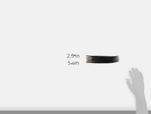 ALESSI Alessi Colombina 9Inch by 714Inch Saucer For Teacup Black melamine Set of 6  - Image 5