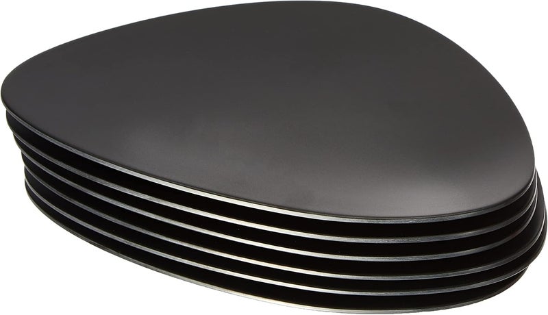 ALESSI Alessi Colombina 9Inch by 714Inch Saucer For Teacup Black melamine Set of 6  - Image 3