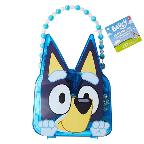 LUV HER Bluey Hair Accessory Case for Girls with Hair Clips, Elastics, Bow, and Terries, Ages 3+ - Image 2