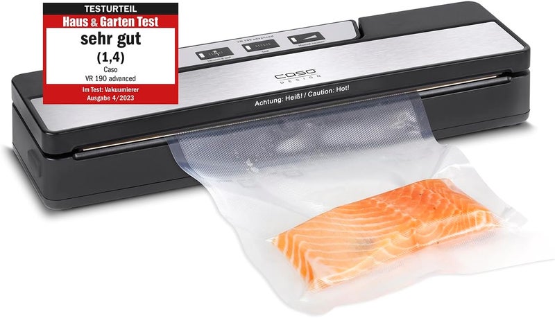CASO Advanced Vacuum Sealer - Film Sealing Device - Extend the Shelf Life of Your Food - Ideal For Portioning and Storing Food - Image 1