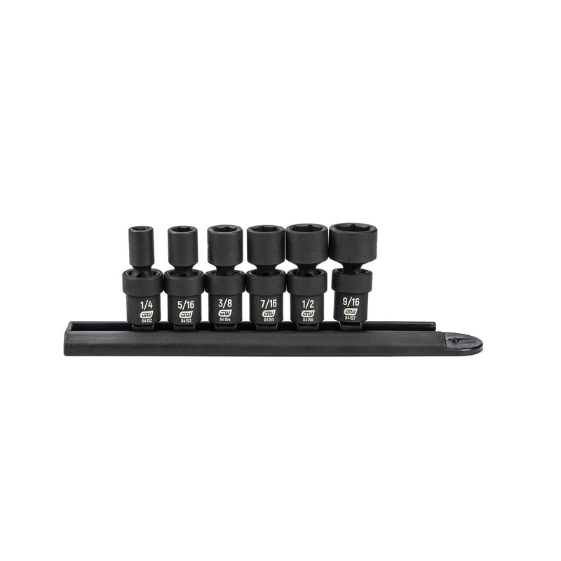 GEARWRENCH 6 Pc 14 Drive 6 Pt Standard Universal Impact Socket Set SAE 84904
