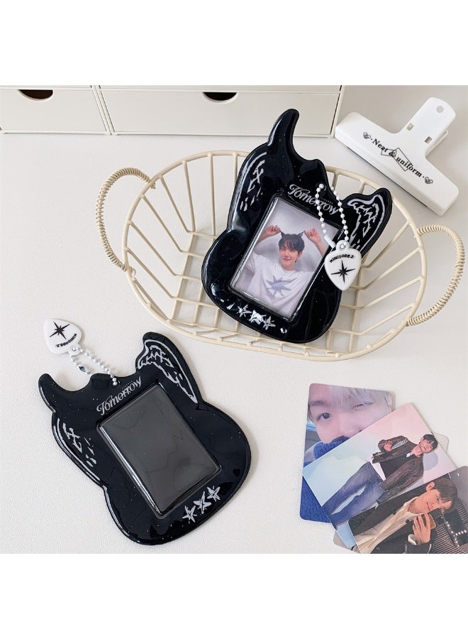 NIBEMINENT حامل بطاقة صور كيبوب من بي في سي بقطعة واحدة مع قلادة سلسلة مفاتيح لحامل بطاقة الهوية وحامي بطاقة الصور للمدرسة ومكتب بطاقة الهوية وبطاقة الوصول للنساء والفتيات - Image 2