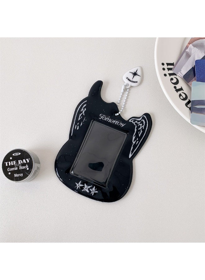 NIBEMINENT حامل بطاقة صور كيبوب من بي في سي بقطعة واحدة مع قلادة سلسلة مفاتيح لحامل بطاقة الهوية وحامي بطاقة الصور للمدرسة ومكتب بطاقة الهوية وبطاقة الوصول للنساء والفتيات - Image 1