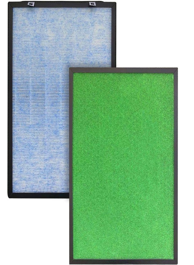 فيتي فلتر فلتر فيت - فلاتر بديلة عالية الكفاءة 4 في 1 (عبوة من قطعتين) متوافقة مع جهاز تنقية الهواء PURO²XYGEN P500 المزود بفلتر HEPA حقيقي وفلتر كربون نشط - عبوة من قطعتين - Image 1