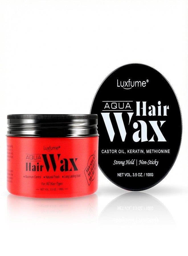 Luxfume Aqua Hair Wax | Non-Sticky, No Flakes Formula | Styles & Repairs with Castor Oil & Keratin, Hair Styling for All Hair Types, 3.05 oz - Image 1