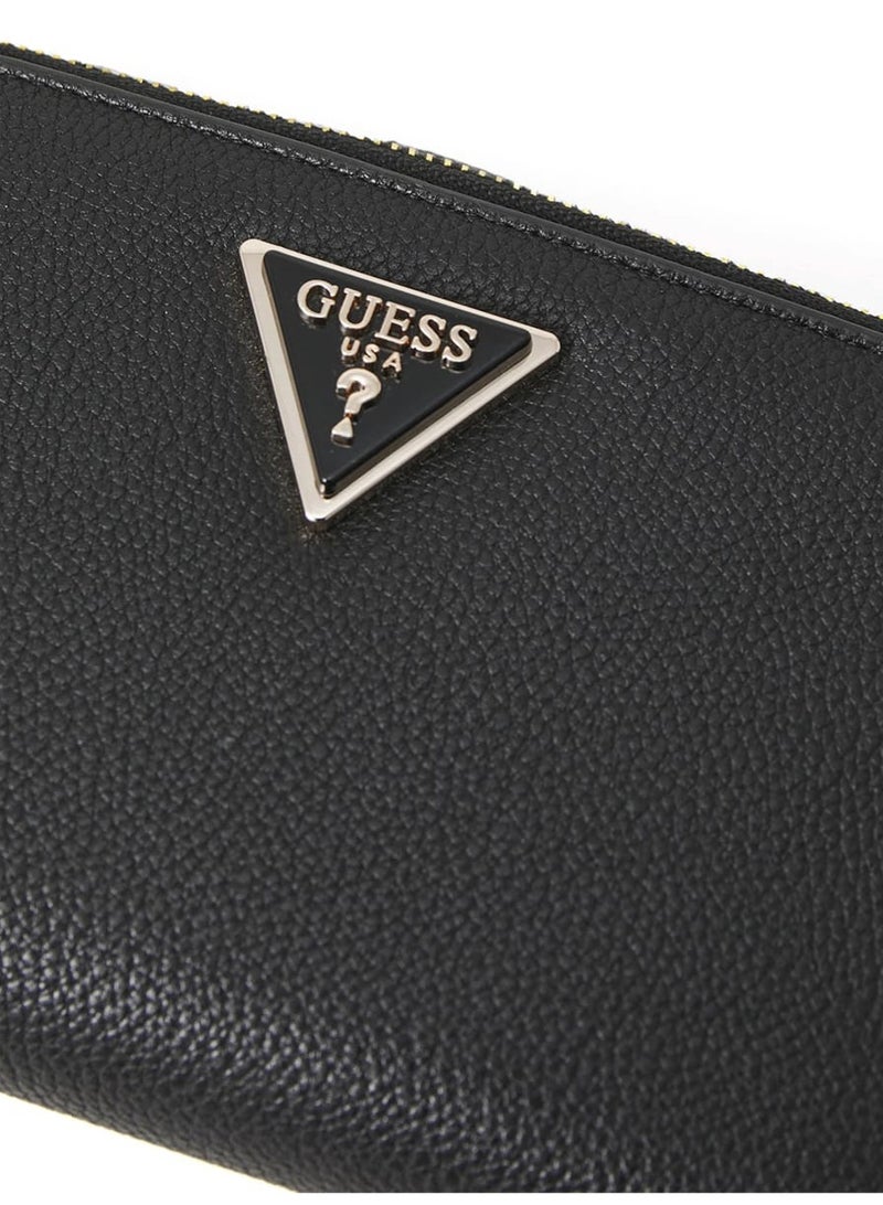 Guess Black Saffiano Leather Women's Wristlet Wallet Organizer with Gold Hardware - Image 3