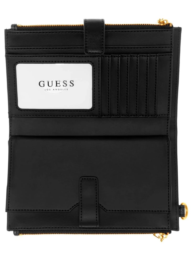 Guess Black Saffiano Leather Women's Wristlet Wallet Organizer with Gold Hardware - Image 5